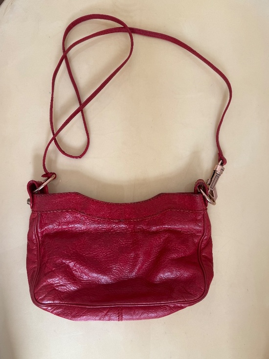 Red Leather Mini City Crossbody Bag - Picture 4 of 6